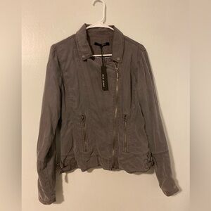 Max Jeans gray motostyle gray jacket size small